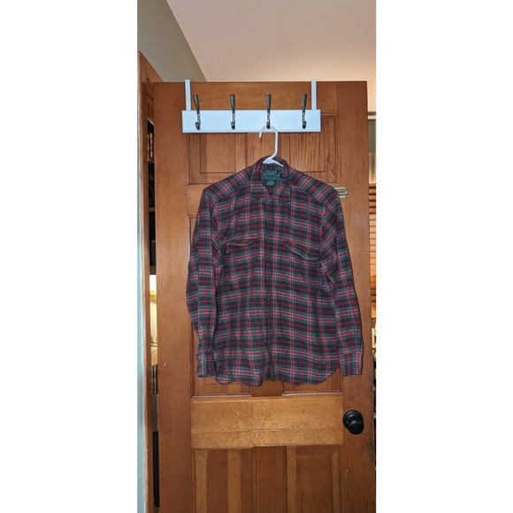 Vintage Polo Country Flannel Shirt Ralph Lauren Red Plaid red and green Size 4 - Picture 1 of 5